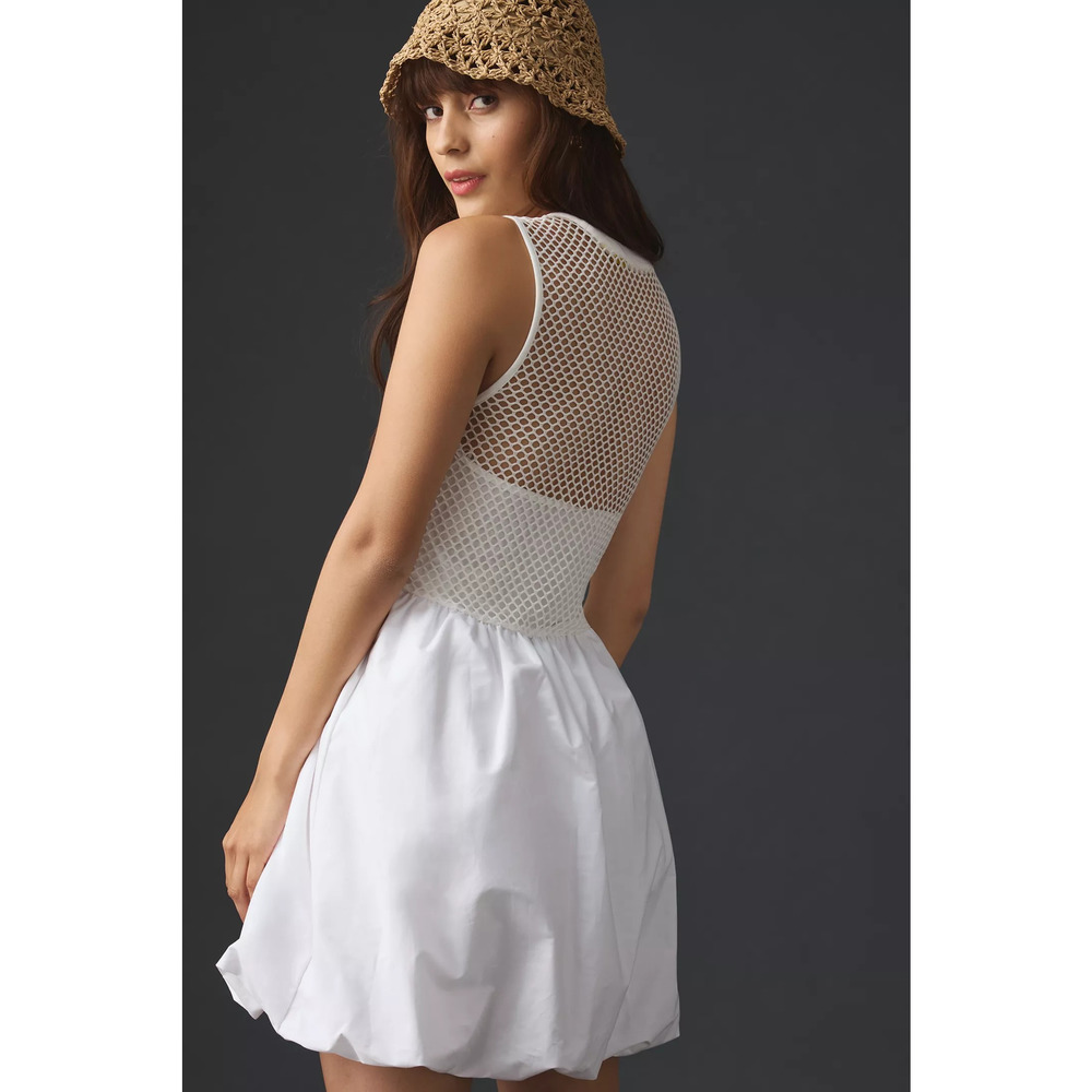 New Anthropologie Maeve Bubble Twofer Dress $160 PLUS 2X White - Picture 7 of 10